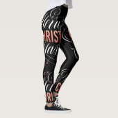 Vrolijk Kerstmis Religieuze Rode Marquee Lights Leggings (Rechts)