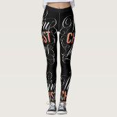 Vrolijk Kerstmis Religieuze Rode Marquee Lights Leggings (Voorkant)