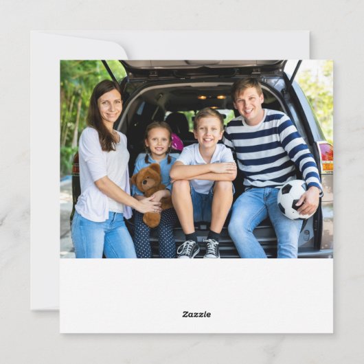 Vrolijk Kerstmis rendier familie foto Feestdagenkaart (Achterkant)