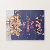 Vrolijk Kerstmis Rendier Peppermint Fairy w / Naam Legpuzzel (Horizontaal)
