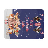 Vrolijk Kerstmis Rendier Peppermint Fairy w / Naam Magneet (Horizontaal)