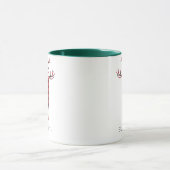 Vrolijk Kerstmis Rendier Plaid Gift Groene Koffie Mok (Midden)