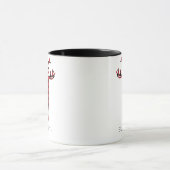 Vrolijk Kerstmis Rendier Plaid Gift Zwart Koffie Mok (Midden)