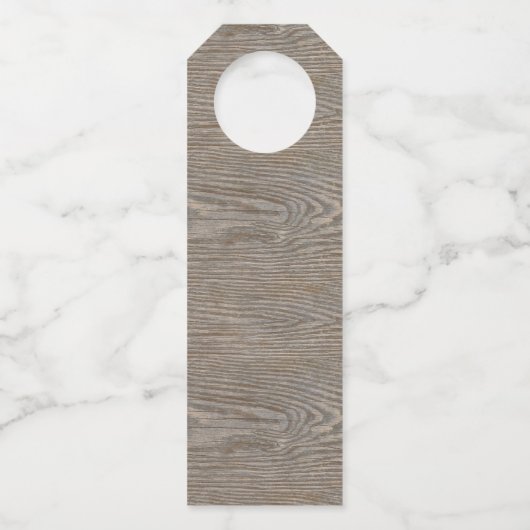 Vrolijk Kerstmis Rendier Rustiek Verweerd Hout Flessenhanger (Achterkant)