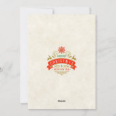 Vrolijk Kerstmis Rendier Silhouetten Sneeuwvlok Feestdagenkaart (Achterkant)