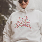 Vrolijk Kerstmis rendieren gewei bijpassende vakan Hoodie