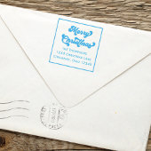 Vrolijk Kerstmis retouradres Retro typografie Zelfinktende Stempel