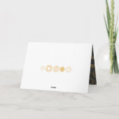 Vrolijk Kerstmis Retro Goud Burst Foto Groet Kaart (Achterkant)