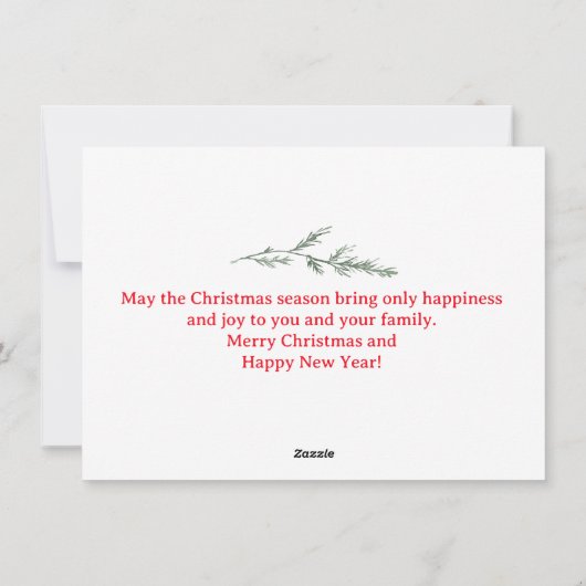 Vrolijk Kerstmis retro rode kalligrafie 3 foto's Feestdagenkaart (Achterkant)