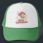 Vrolijk Kerstmis Retro Typografie Santa Roze Pet<br><div class="desc">Vrolijk kerstroze retro typografie met een sinterklaas met een roze pet.</div>
