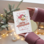 Vrolijk Kerstmis Retro Typografie Santa Roze Pet Kaart<br><div class="desc">Vrolijke kerst roze retro typografie met een Sinterklaas met een roze pet.</div>