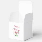 Vrolijk Kerstmis rode boog groene jingle klokken s Bedankdoosjes (Geopend)