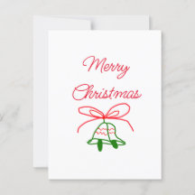 Vrolijk Kerstmis rode boog groene jingle klokken s