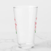 Vrolijk Kerstmis rode boog groene jingle klokken s Glas (Links)