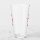 Vrolijk Kerstmis rode boog groene jingle klokken s Glas (Rechts)