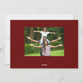 Vrolijk Kerstmis Rode Boom Foto Feestdagenkaart (Achterkant)