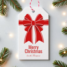 Vrolijk Kerstmis Rode Coquette Bow Gepersonaliseer