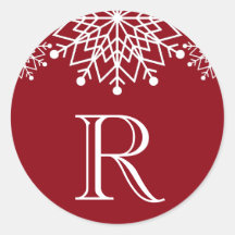 Vrolijk Kerstmis | Rode en Witte Envelope Seal