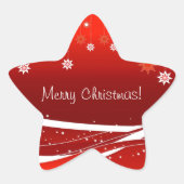 Vrolijk Kerstmis rode geschenken Ster Sticker (Voorkant)