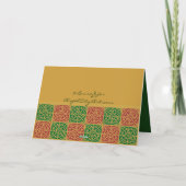 Vrolijk Kerstmis Rode Groene Aangepaste Kaarten (Achterkant)