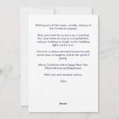 Vrolijk Kerstmis rode mideeuw bubles eenvoudig Feestdagenkaart (Achterkant)