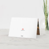 Vrolijk Kerstmis Rode Poinsettia Floral Inside Fot Feestdagen Kaart (Achterkant)