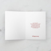 Vrolijk Kerstmis Rode Poinsettias Gepersonaliseerd Feestdagen Kaart (Binnen)