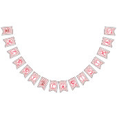 Vrolijk Kerstmis Rode Poot Silhouet w / 2 afbeeldi Vlaggetjes (Alle)