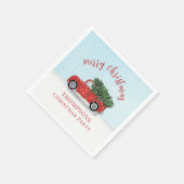 Vrolijk Kerstmis Rode Truck Custom Servet (Hoek)