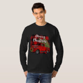 Vrolijk Kerstmis Rode Vrachtwagen Buffel Plaid Ker T-shirt (Voorkant volledig)