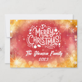 Vrolijk Kerstmis Rode Winter Sneeuwvlokken Feestdagenkaart