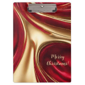 Vrolijk Kerstmis-Rood en Goud- Klembord (Voorkant)