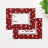 Vrolijk Kerstmis Rood en Wit Sneeuwvlokken Gift La Visitekaartjes (Bureau)