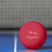 Vrolijk Kerstmis Rood Goud Xmas Tafeltennis Bier Pingpongbal (Net)