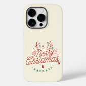 Vrolijk Kerstmis Rood Groen Gepersonaliseerd Rendi Case-Mate iPhone Case (Achterkant)