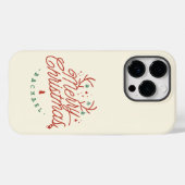 Vrolijk Kerstmis Rood Groen Gepersonaliseerd Rendi Case-Mate iPhone Case (Achterkant (horizontaal))
