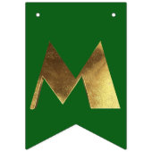 Vrolijk Kerstmis Rood Groen Gouden Tekst Typografi Vlaggetjes (Tweede vlag)