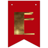 Vrolijk Kerstmis Rood Groen Gouden Tekst Typografi Vlaggetjes (Derde vlag)