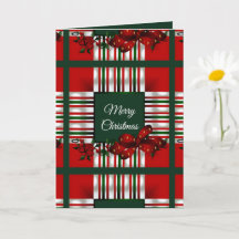 Vrolijk Kerstmis Rood Groen Plaid