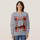 Vrolijk Kerstmis Rood Groen Plaid Trui (Voorkant volledig)