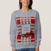 Vrolijk Kerstmis Rood Groen Plaid Trui (Voorkant)