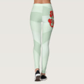 Vrolijk Kerstmis Rood Groen Retro Kalligrafie Scri Leggings (Achterkant)