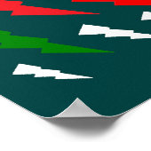 VROLIJK KERSTMIS ROOD GROEN WIT TEKST POSTER (Hoek)