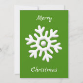 Vrolijk Kerstmis rood groen witte sneeuwvlok Feestdagenkaart (Voorkant)