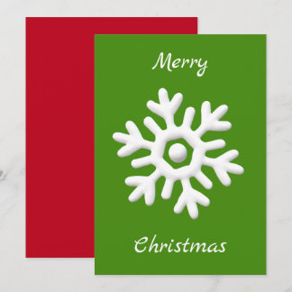 Vrolijk Kerstmis rood groen witte sneeuwvlok Feestdagenkaart