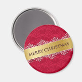Vrolijk Kerstmis rood - Magneet (Voorkant / Achterkant)