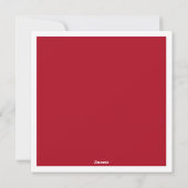 Vrolijk Kerstmis Rood Wit Minimalistische Boog Fot Feestdagenkaart (Achterkant)