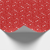 Vrolijk Kerstmis rood & wit patroon Cadeaupapier (Hoek)