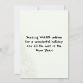 Vrolijk Kerstmis Roze Flamingo en Pastel Tree Feestdagenkaart (Achterkant)