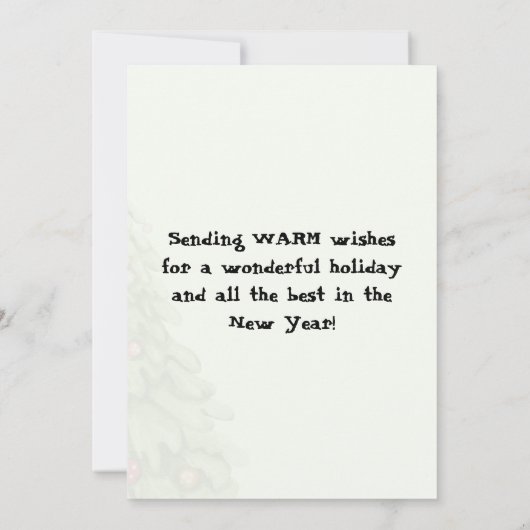 Vrolijk Kerstmis Roze Flamingo en Pastel Tree Feestdagenkaart (Achterkant)